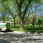 Tanker in a park